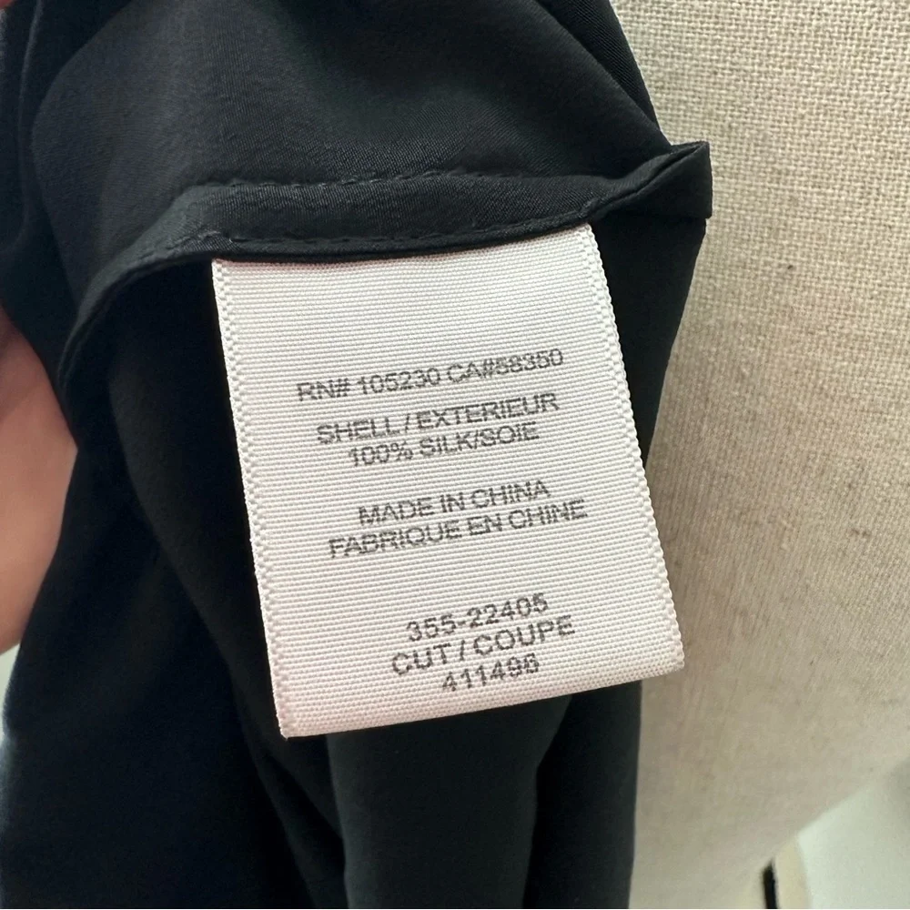 Joie 100% Silk Military Style Blouse - Picture 6 of 6